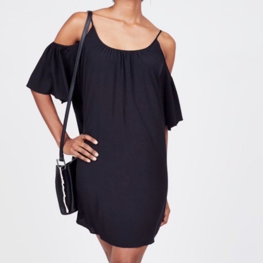 French Connection loose cold shoulder dress